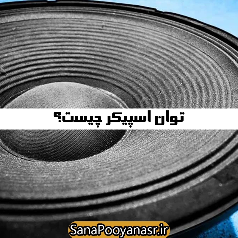 تصویر نمایش توان اسپیکر، شامل توان RMS و توان پیک برای درک بهتر عملکرد بلندگوها.
